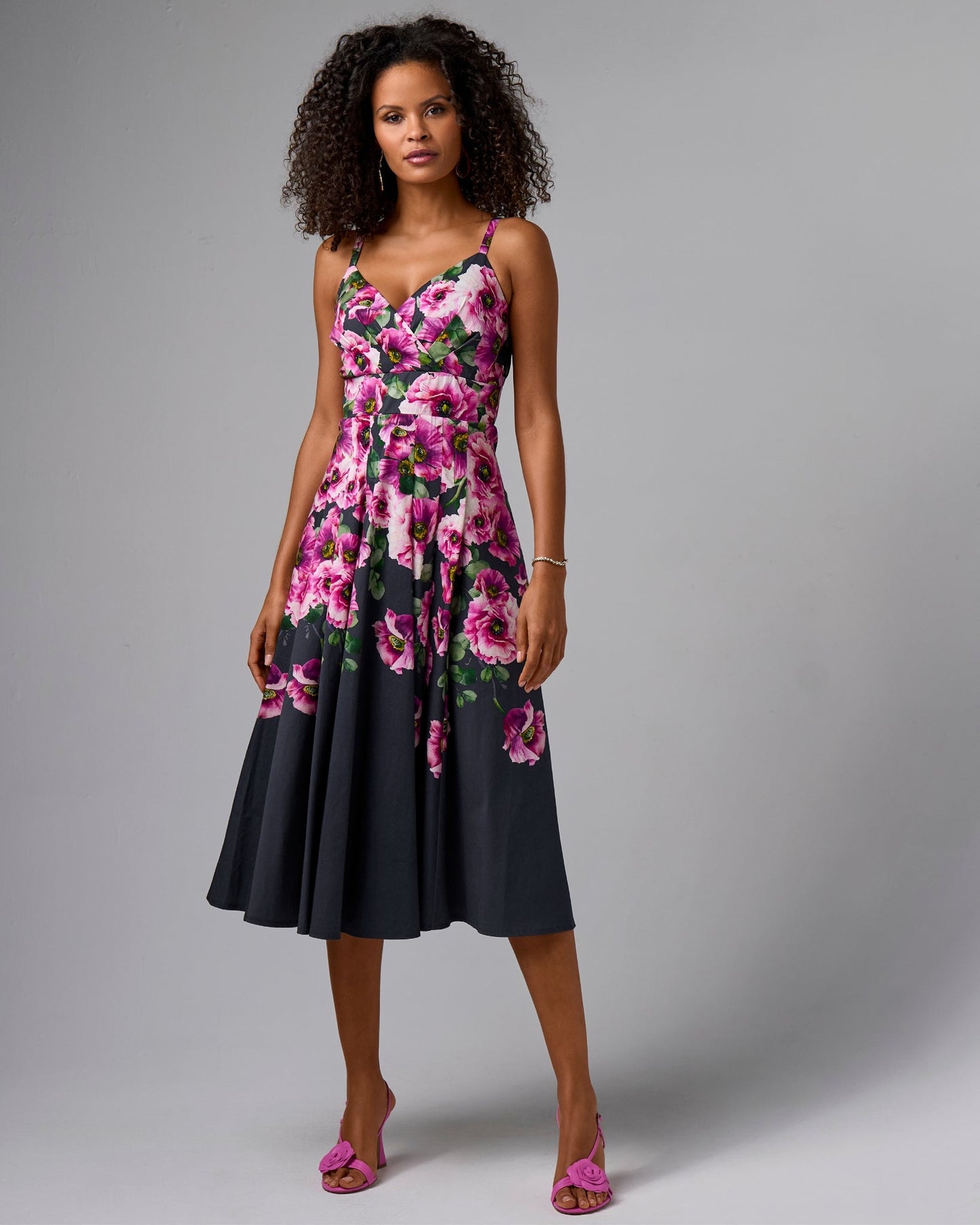 Proper Poppies Fit and Flare Midi Dress Proper Poppies Border