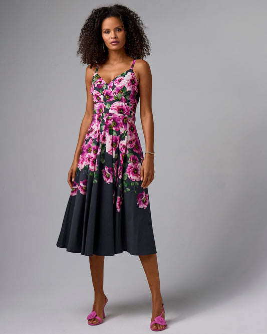 Proper Poppies Fit and Flare Midi Dress Proper Poppies Border